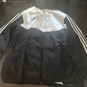 Black/White Adidas Windbreaker